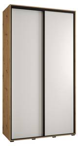 ARMOIRE À PORTES COULISSANTES DAVOS 1 Imitation chêne - Blanc - Largeur : 130 cm