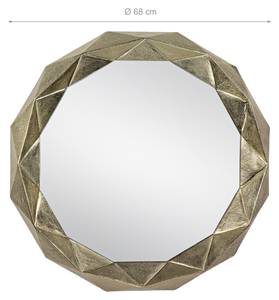 Dekorative Wandspiegel Gold Ø 68cm Gold - Glas - Metall - 68 x 84 x 84 cm