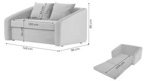 2-Sitzer Schlafsofa Alma Blau