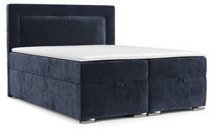 Premium Boxspringbett Lontano Marineblau - Breite: 202 cm