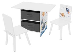 6tlg Kindermöbel Set Holz Weiß Weiß - Holzwerkstoff - 71 x 61 x 63 cm