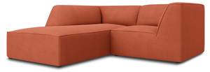 Ecksofa RUBY 3 Sitzplätze Hochglanz Rot