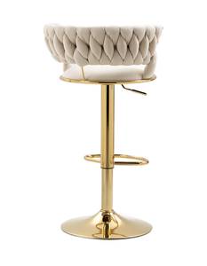 Barhocker FlowerDiana (2er Set) Beige - Gold