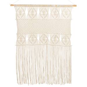 Suspension murale en tissu LAHRI Beige - Blanc - Fibres naturelles - 84 x 118 x 1 cm