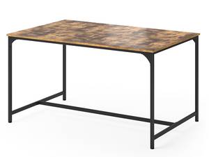 Table de salle à manger Fyrk 34121 Noir - Marron - Bois manufacturé - 140 x 76 x 90 cm