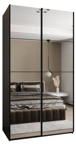 Armoire Lux 2 Noir - Largeur : 140 cm