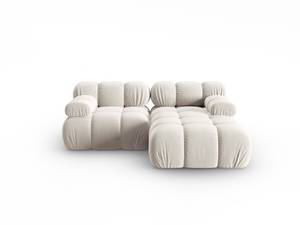 modulares Ecksofa BELLIS 3 Sitzplätze Hochglanz Beige