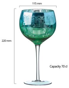 Peacock Gin Gläser 2er Set Glas - 12 x 22 x 12 cm