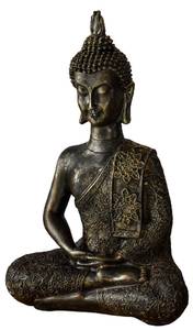 Thai Buddha Statuette Braun - Kunststoff - 7 x 21 x 13 cm
