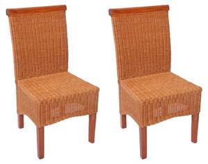 Esszimmerstuhl Var (2er-Set) Braun - Rattan - 46 x 96 x 42 cm