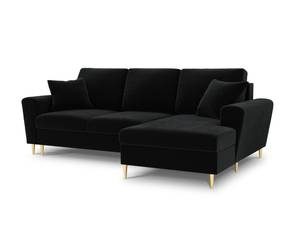 Schlaf-Ecksofa + Box MOGHAN 4 Sitzplätze Schwarz