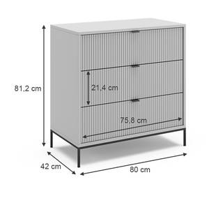 Sideboard Eliza 40428 Grau - Holzwerkstoff - 80 x 81 x 42 cm