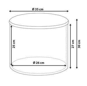 Pouf TUNICA Grün - Mint - Weiß