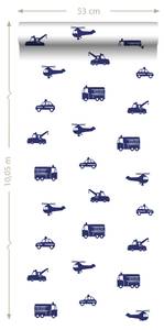 Tapete Autos 6981 Blau - Naturfaser - Textil - 53 x 1005 x 1005 cm