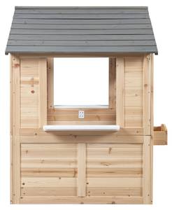 Outdoor-Kinderspielhaus Acciano Braun - Grau - Massivholz - Holzart/Dekor - 113 x 131 x 97 cm