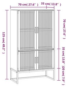 Highboard DE4159 Schwarz