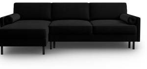 Schlaf-Ecksofa + Box SCOTT 5 Sitzplätze Schwarz