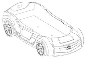 Autobett Turbo Max Rot - Holzwerkstoff - 126 x 66 x 225 cm