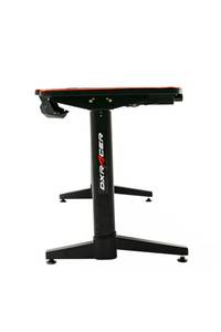 DXRacer Gaming Desk ULTRA PLUS (Réglable en hauteur) Imitation fibre de carbone / Noir