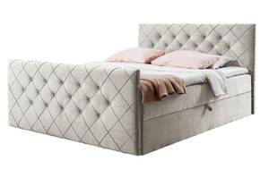 Boxspringbett MOLIE Cremeweiß - Breite: 142 cm