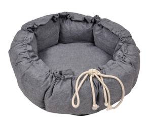 Hundebett Cord Grau - Kunststoff - 70 x 20 x 10 cm