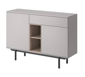 Commode INOX IK125 Gris - Bois manufacturé - Matière plastique - 125 x 89 x 40 cm