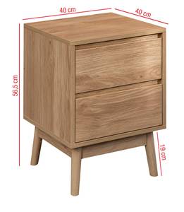 Nachttisch RE6717 Braun - Holz teilmassiv - 40 x 57 x 40 cm