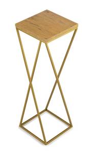 Blumenständer 10-1631-70-GL-MDF Braun - Gold - Höhe: 70 cm