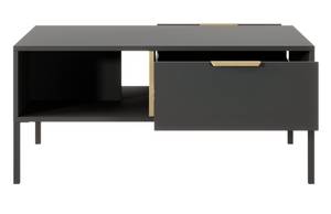 Table basse LARS 2S Noir - Doré - Bois manufacturé - Matière plastique - 97 x 45 x 60 cm