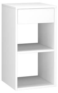 Table de chevet Dany 36635 Blanc - Bois manufacturé - 35 x 65 x 35 cm