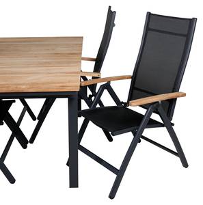 Gartenmöbel-Set Mexico Schwarz - Massivholz - 90 x 74 x 160 cm