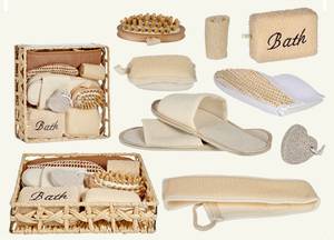 Badeset Pflegeset 2697595 Beige - Holzwerkstoff - 30 x 7 x 30 cm