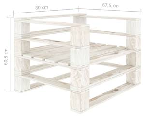 Canapé palette 3003577-3 Blanc - Bois manufacturé - Bois/Imitation - 70 x 61 x 68 cm