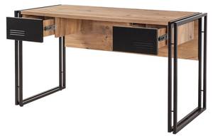 Schreibtisch Alkes Braun - Holzwerkstoff - 60 x 75 x 139 cm