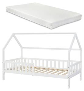 Lit cabane Ydre avec matelas Largeur : 100 cm - Avec sommier à lattes - Avec sommier à lattes & matelas