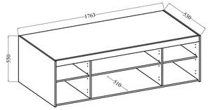 FURNIX Armoire Eliza 4D Imitation chêne foncé - Imitation chêne - Chêne clair - Imitation chêne clair