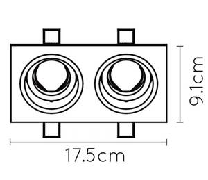 Einbaustrahler Embed Schwarz - Metall - 10 x 4 x 10 cm