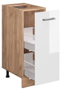 Unterschrank R-Line 37485 Braun - Hochglanz Weiß