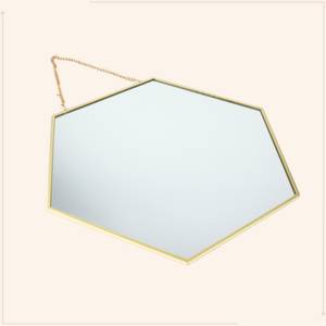 Spiegel Sechseck Gold Gold - Glas - 30 x 1 x 30 cm