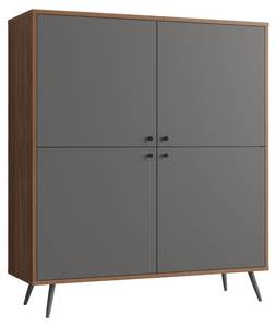 Highboard Melbourne Braun - Grau - Holzwerkstoff - Metall - 118 x 134 x 40 cm