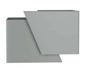 Wandleuchte BLOX Silber - Metall - 17 x 13 x 14 cm