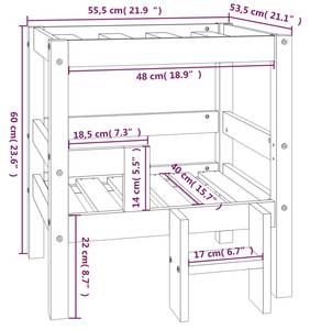 Hundebett 822368 Weiß - 53 x 60 x 55 cm