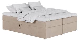 Boxspringbett ohne Kopfteil Simple Creme - Cremeweiß - Breite: 200 cm - H3