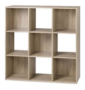 Etagère de rangement 9 cases Beige - Bois manufacturé - 30 x 93 x 93 cm