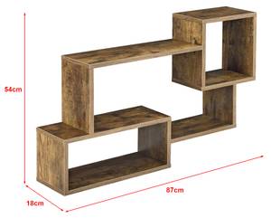 Étagère Murale Kvinesdal Marron - Bois manufacturé - 87 x 54 x 18 cm