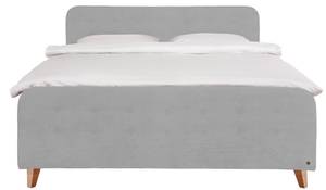 Nordic Box Boxspringbett TSV Silber / Grau - Silbergrau - Breite: 162 cm - H3