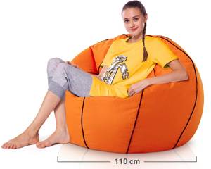 Basketball Gaming Sitzsack 110cm - 300L Orange - 110 x 110 x 110 cm