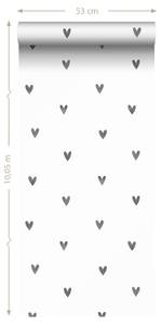 papier peint coeurs 7242 Noir