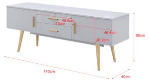 Meuble TV Alavus Gris lumineux