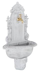 Fontaine murale XL style antique Doré - Blanc